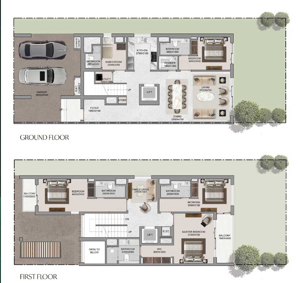 5 bed villa floor plan at Sobha Sanctuary