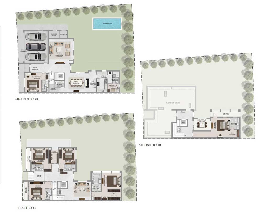 6 bed Villa floor plan of Sobha Sanctuary