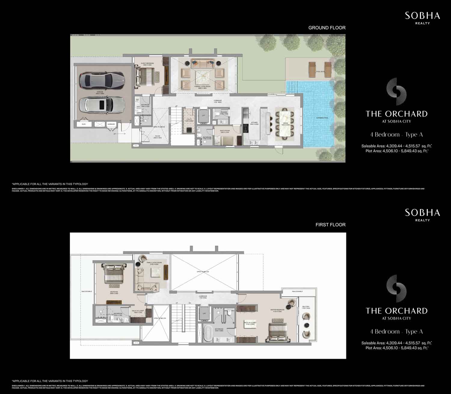 4 bed estate villa floor plan at sobha city Abu Dhabi 4 bed estate villa floor plan at sobha city Abu Dhabi