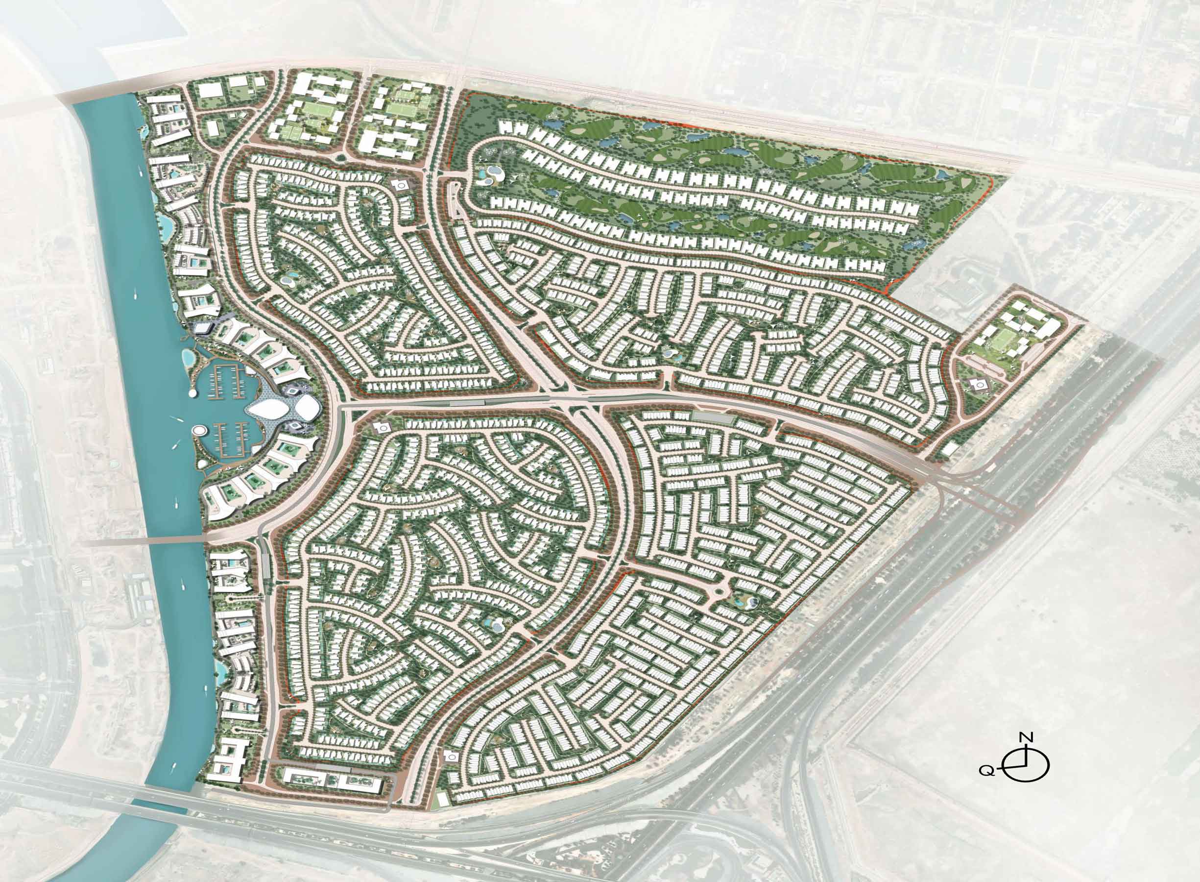 Sobha City Abu Dhabi Masterplan layout Sobha City Abu Dhabi Masterplan layout