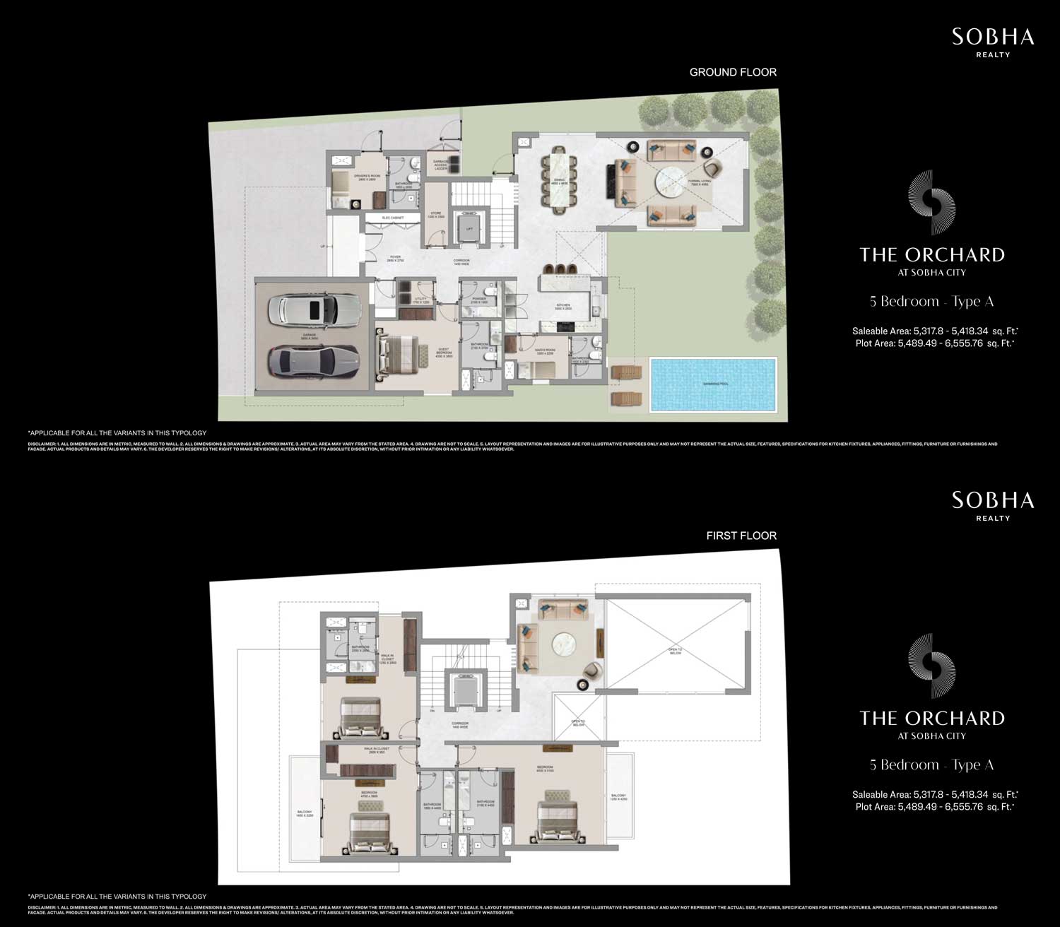 5 bed estate villa floor plan at sobha city Abu Dhabi 5 bed estate villa floor plan at sobha city Abu Dhabi